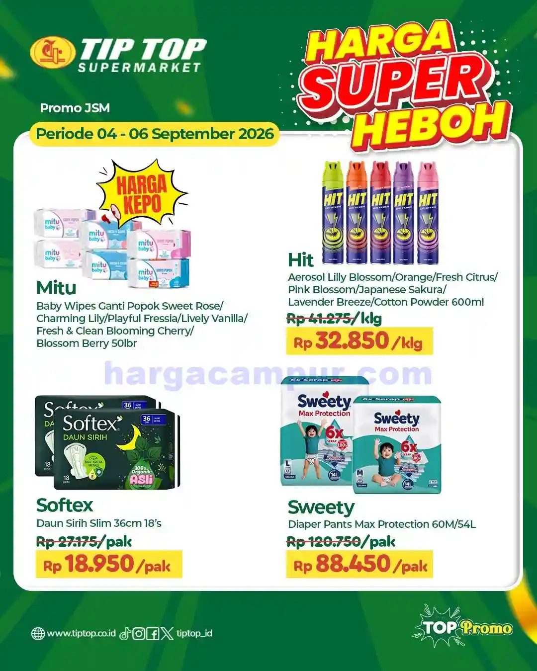 Katalog Promo JSM TIPTOP Swalayan Terbaru 4 - 6 September 2026 8 Katalog Promo JSM TIPTOP Swalayan Terbaru 4 - 6 September 2026.