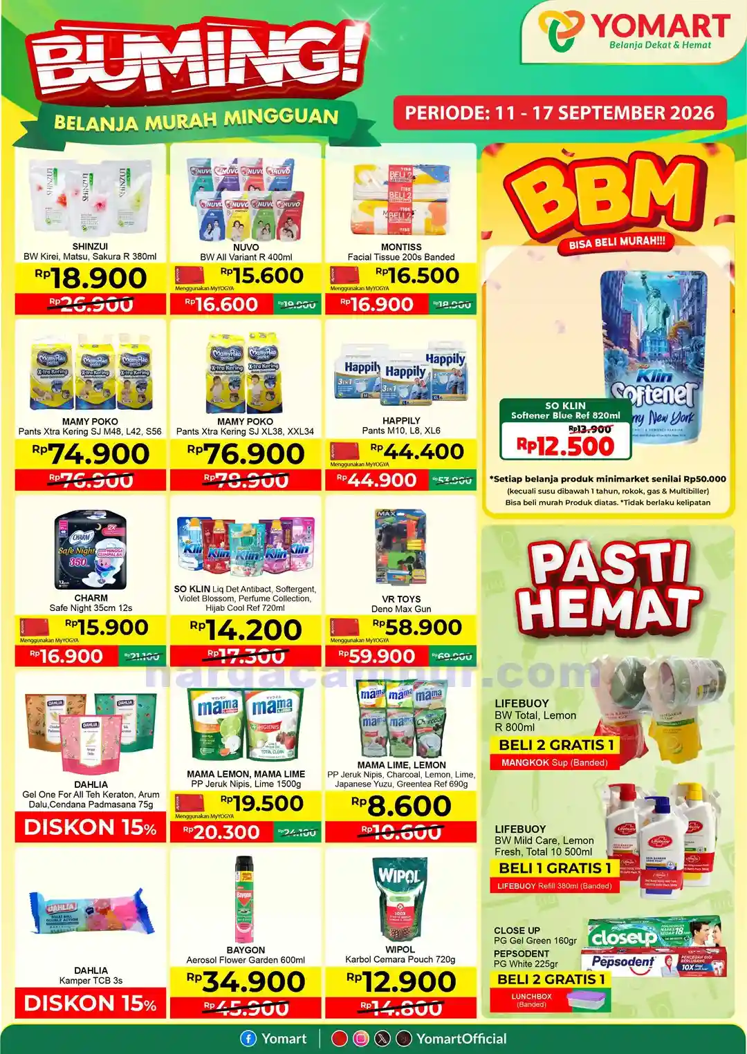 Katalog Promo Yomart Weekend Terbaru 18 - 24 September 2026 3 Katalog Promo Yomart Weekend Terbaru 11 - 17 September 2026.