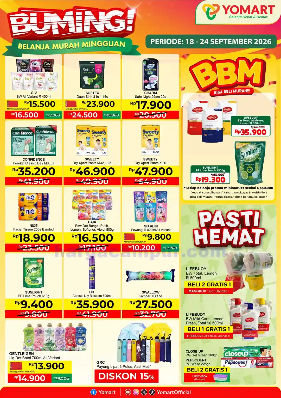 Katalog Promo Yomart Weekend Terbaru 25 Sep - 1 Okt 2026 4 Katalog Promo Yomart Weekend Terbaru 18 - 24 September 2026.