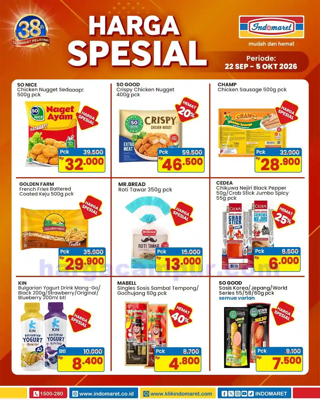 Promo Indomaret Harga Spesial Hemat Hingga 35% Produk Pilihan 10 Promo Indomaret Harga Spesial Hemat Terbaru 8 - 21 September 2026.
