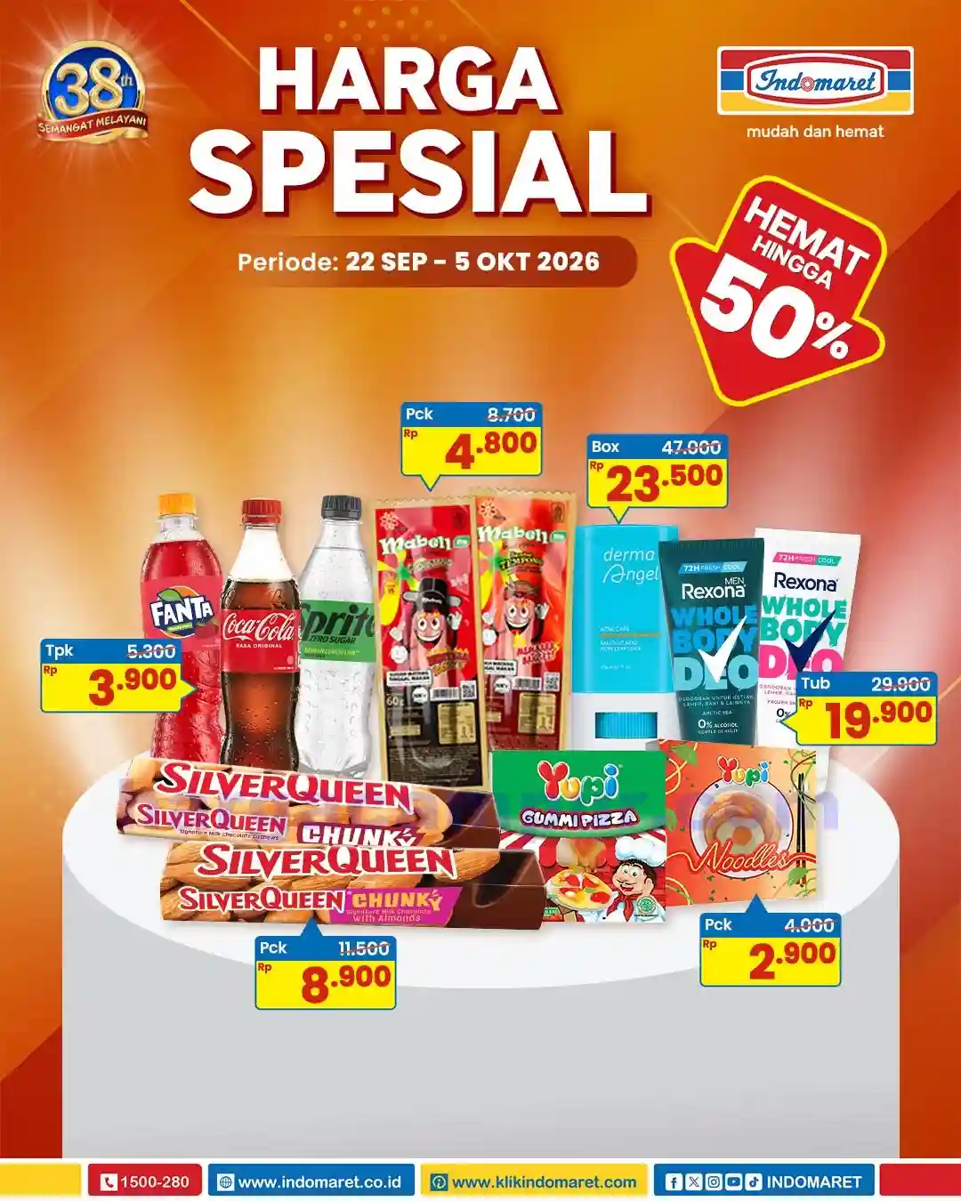 Promo Indomaret Harga Spesial Hemat Hingga 35% Produk Pilihan 1 Promo Indomaret Harga Spesial Hemat 22 September 5 Oktober 2026 10