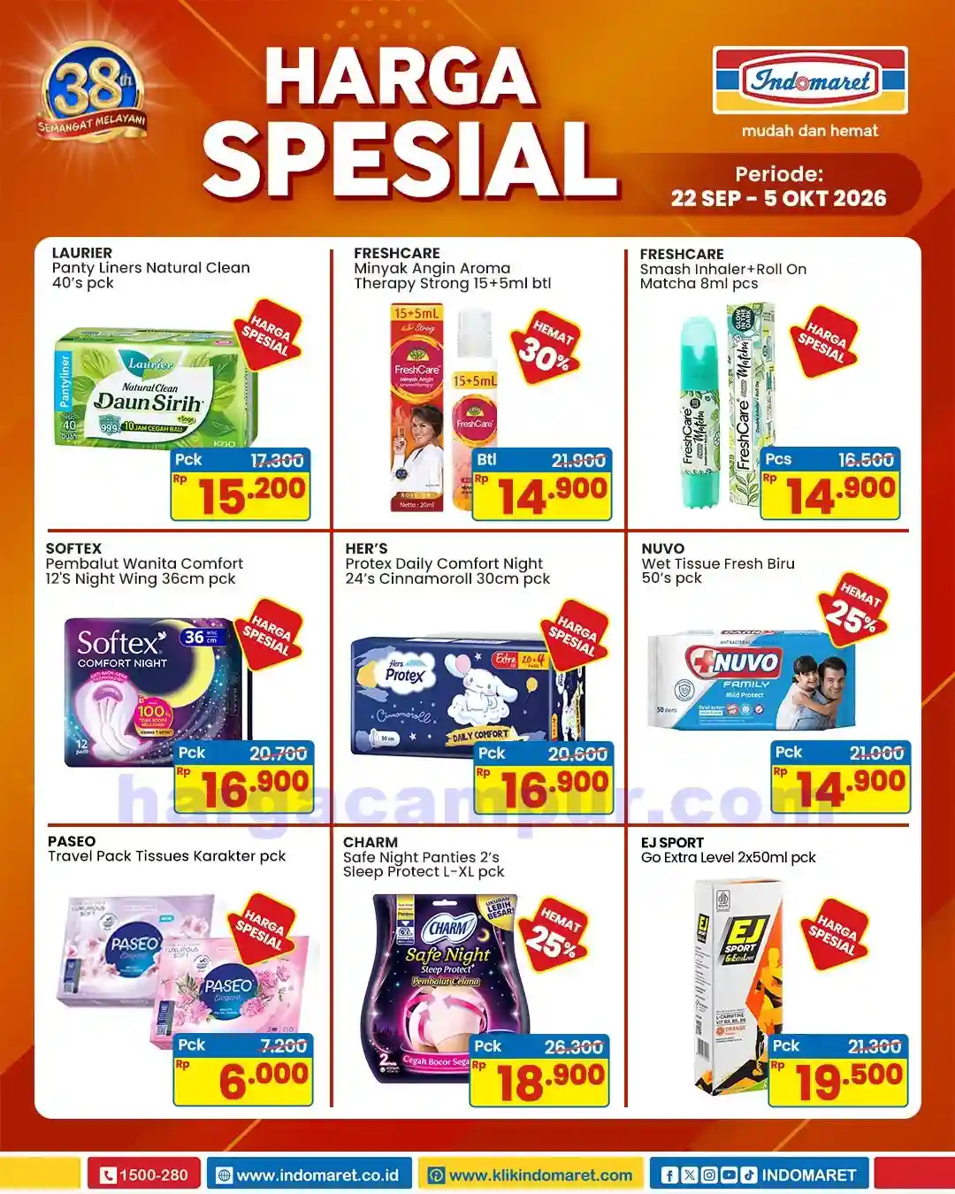 Promo Indomaret Harga Spesial Hemat Hingga 35% Produk Pilihan 9 Promo Indomaret Harga Spesial Hemat 22 September 5 Oktober 2026 2