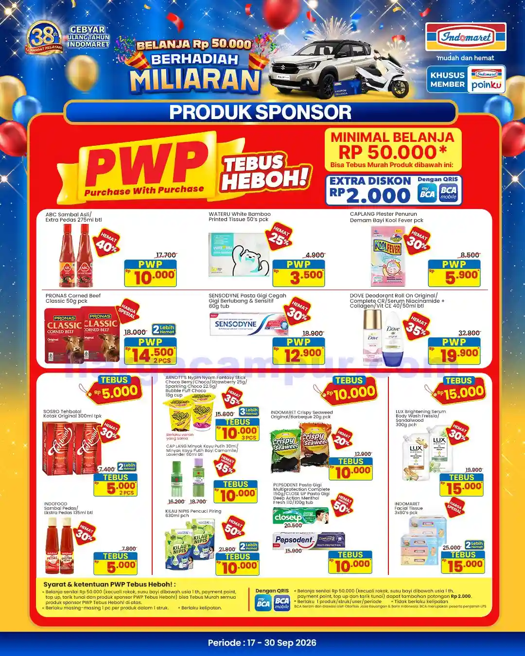 Promo PWP Indomaret Purchase With Purchase 24 - 30 September 2026 1 Promo PWP Indomaret Purchase With Purchase 17 - 23 September 2026.