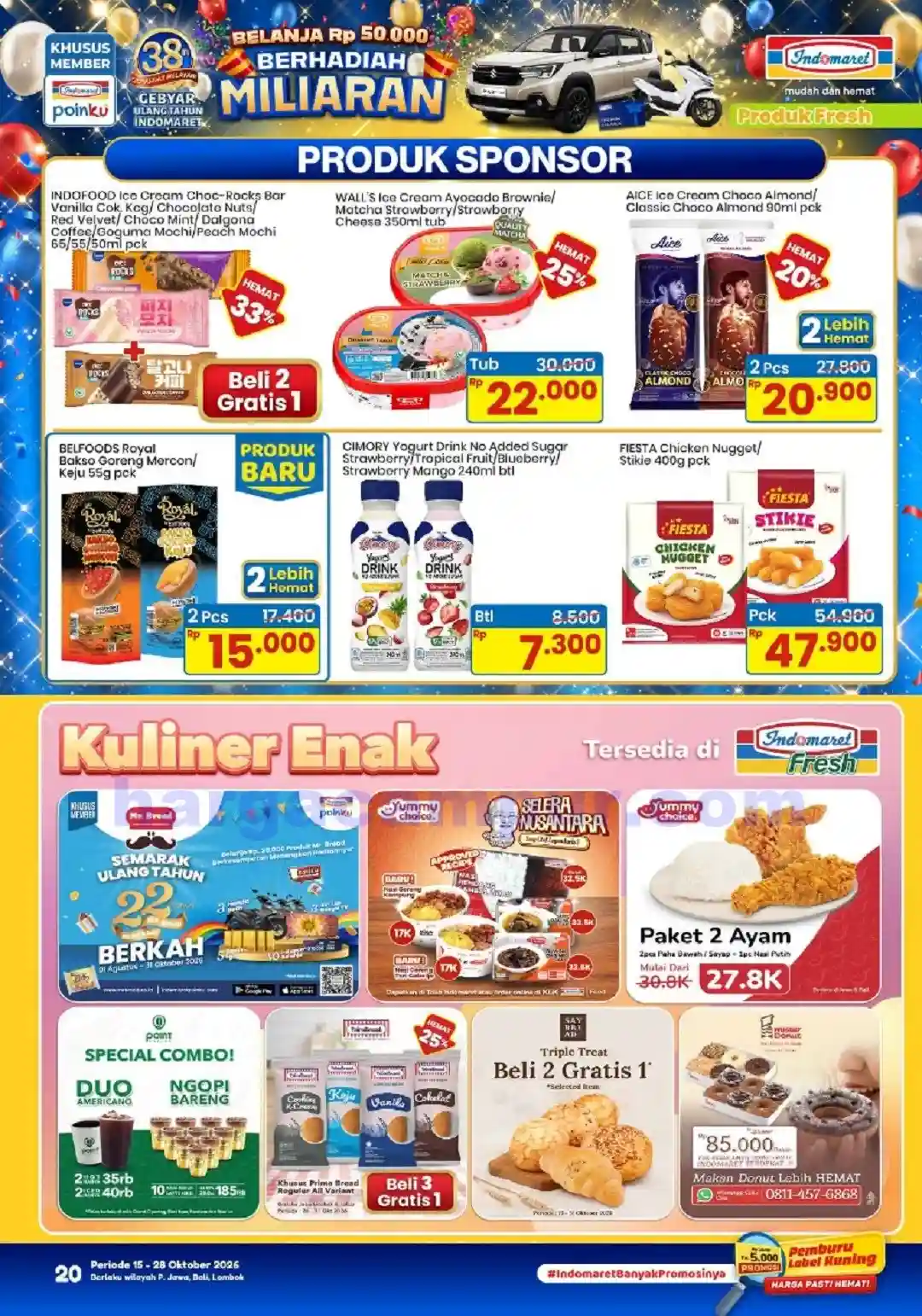 Katalog Indomaret Promo Terbaru 16 - 31 Oktober 2026 20 Katalog Indomaret Promo Terbaru 14 - 20 Oktober 2026.