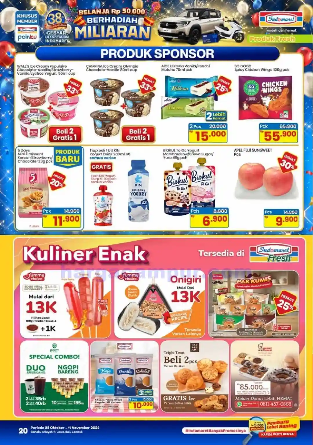 Katalog Indomaret Promo Terbaru 29 Okt - 4 Nov 2026 20 Katalog Indomaret Promo Terbaru 28 Oktober - 3 November 2026.