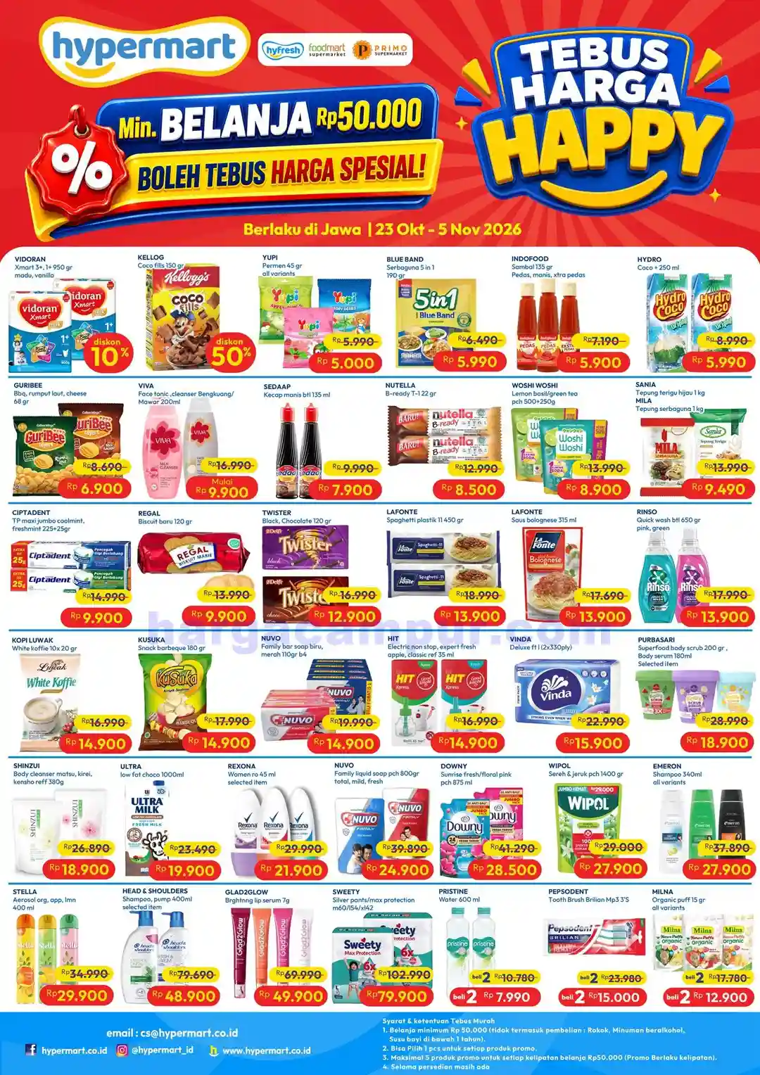 Promo Hypermart Weekday Terbaru 3 - 5 November 2026 10 Katalog Promo JSM Hypermart Terbaru 30 Oktober 5 November 2026 10