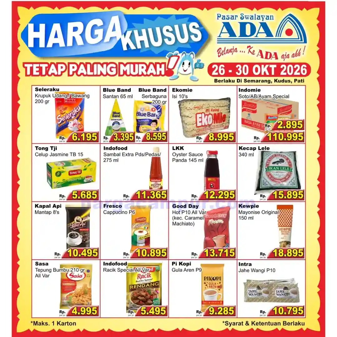 Promo Ada Swalayan Weekend Terbaru 31 Okt - 1 Nov 2026 3 Promo Ada Swalayan Weekday Terbaru 26 30 Oktober 2026 10