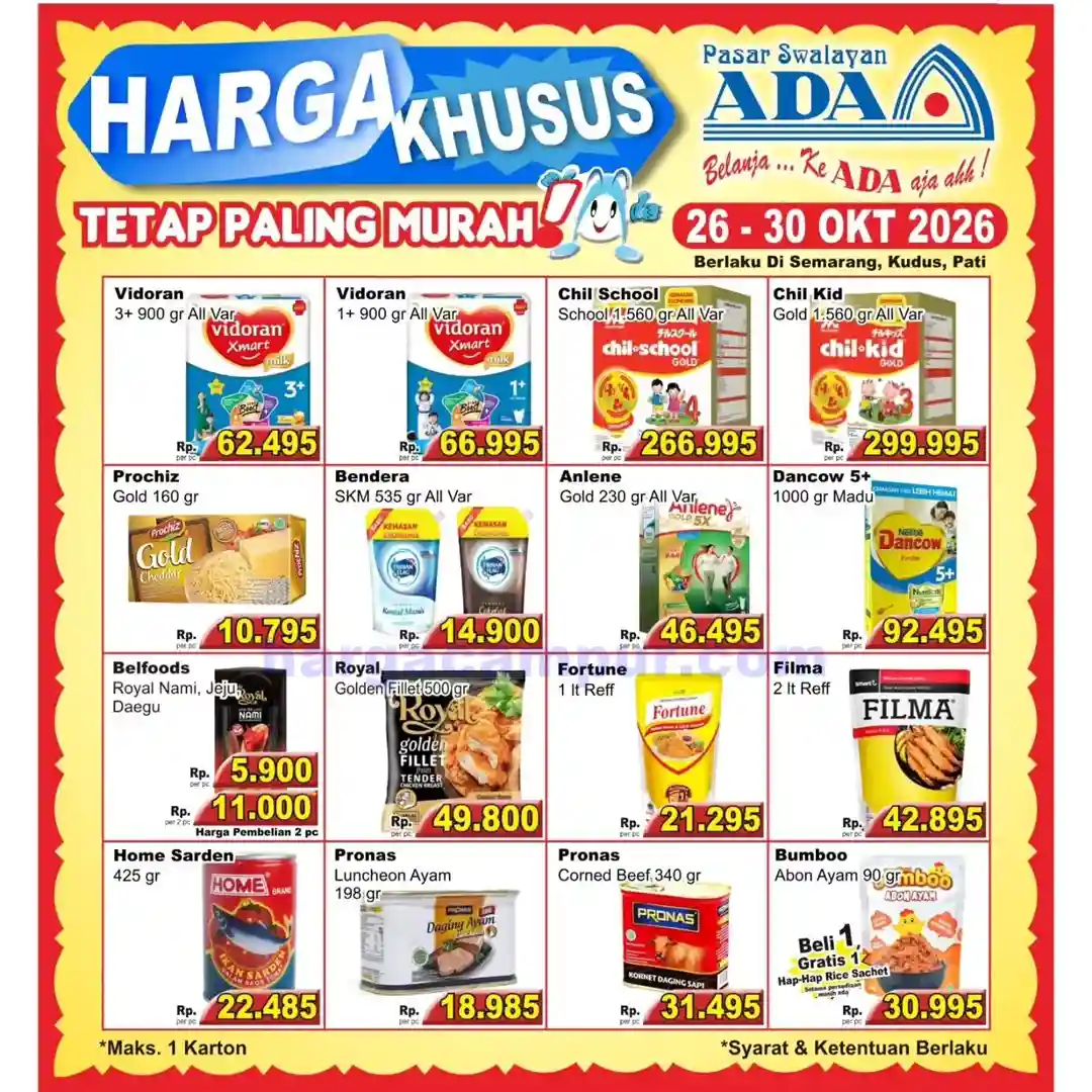 Promo Ada Swalayan Weekend Terbaru 31 Okt - 1 Nov 2026 2 Promo Ada Swalayan Weekday Terbaru 26 30 Oktober 2026 11