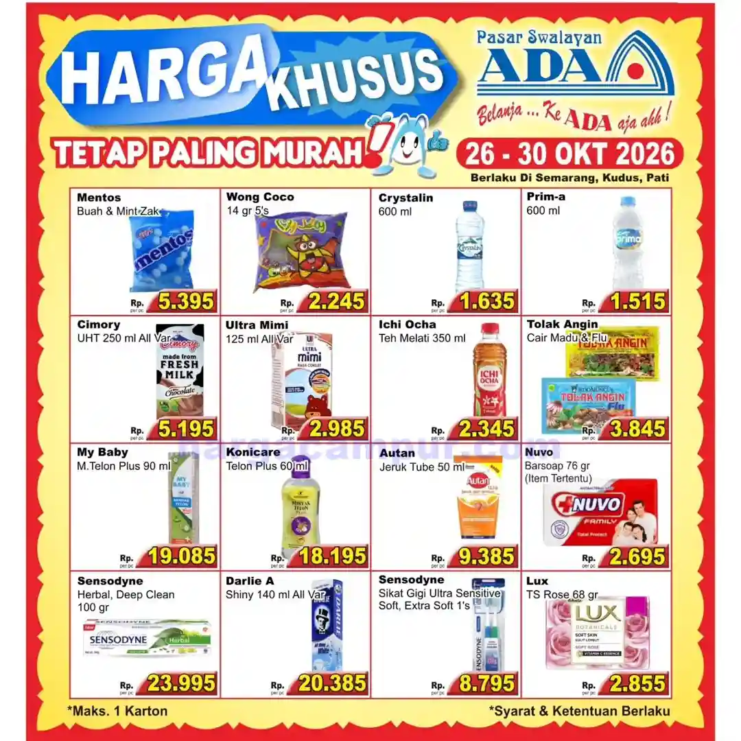 Promo Ada Swalayan Weekend Terbaru 31 Okt - 1 Nov 2026 8 Promo Ada Swalayan Weekday Terbaru 26 30 Oktober 2026 5