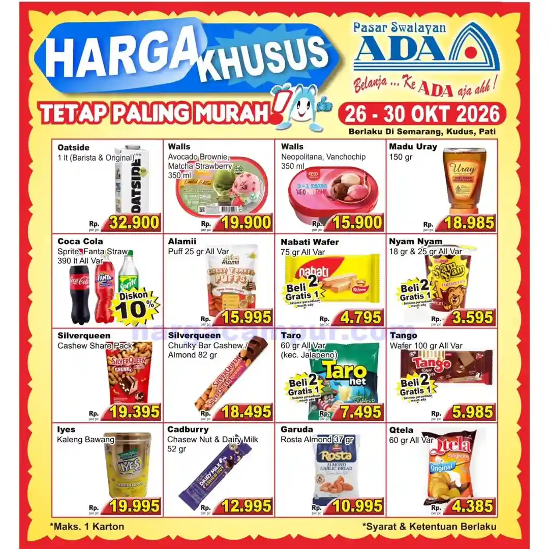 Promo Ada Swalayan Weekend Terbaru 31 Okt - 1 Nov 2026 4 Promo Ada Swalayan Weekday Terbaru 26 30 Oktober 2026 9
