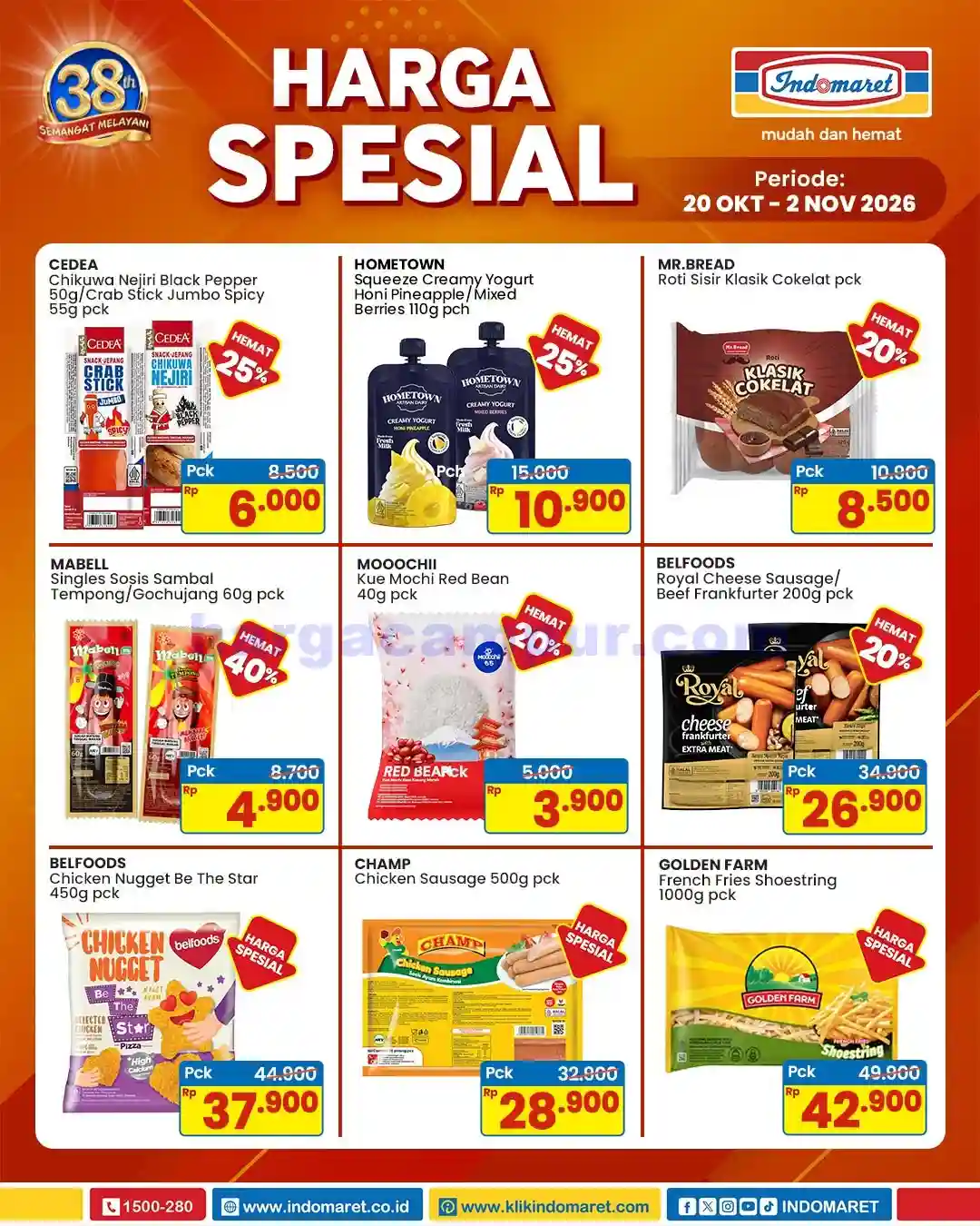 Promo Indomaret Harga Spesial Hemat Hingga 35% Produk Pilihan 10 Promo Indomaret Harga Spesial Hemat Terbaru 20 Oktober - 2 November 2026