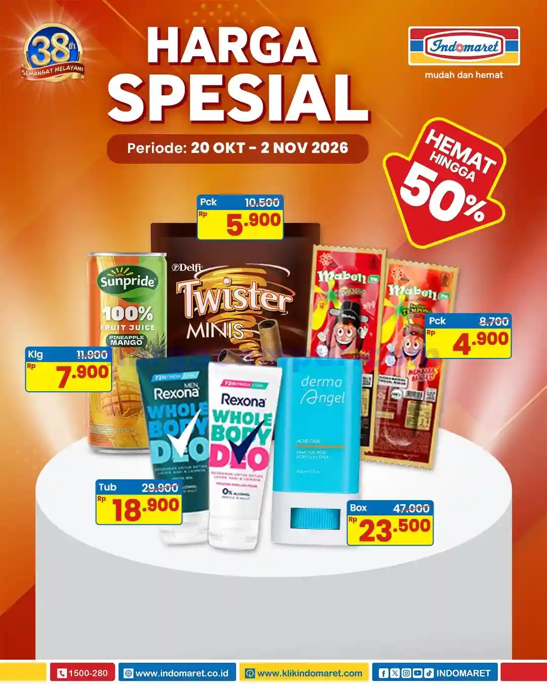 Promo Indomaret Harga Spesial Hemat Hingga 35% Produk Pilihan 1 Promo Indomaret Harga Spesial Hemat 20 Oktober 2 November 2026 10